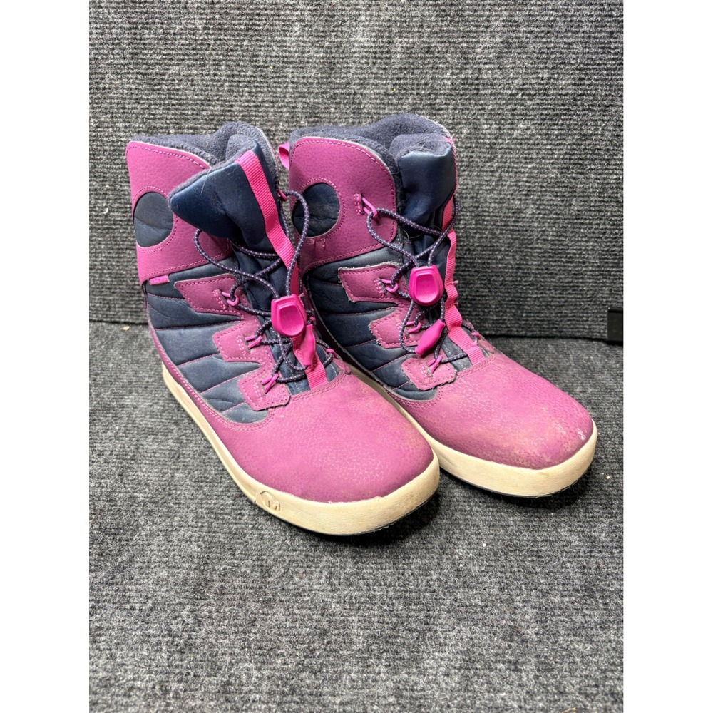 Merrell Kids Berry Navy Leather Insulated Snow Boots MK167147 Size 5M